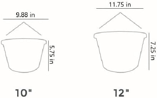 The HC Companies Euro Hanging Basket Planter Decorative 12-Inch Large Plastic - Image 6