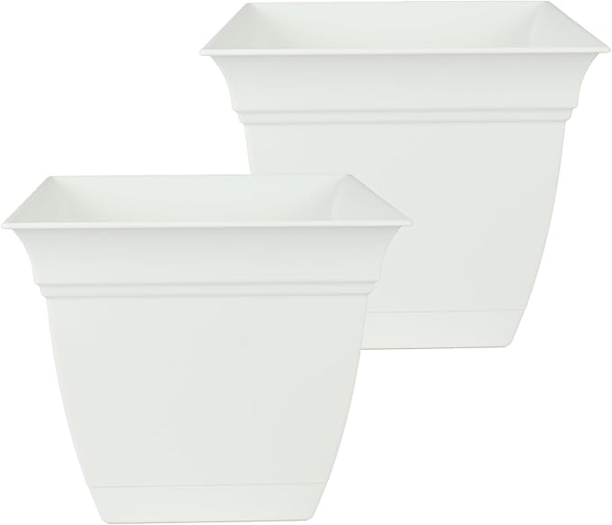 The HC Companies 10 Inch Eclipse Square Planter Pots by TheHCCompanies