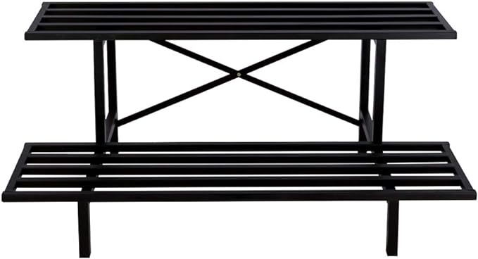Zhongma 2 Tier Sturdy Metal Plant Stand Heavy Duty Plant Holder by Zhongma