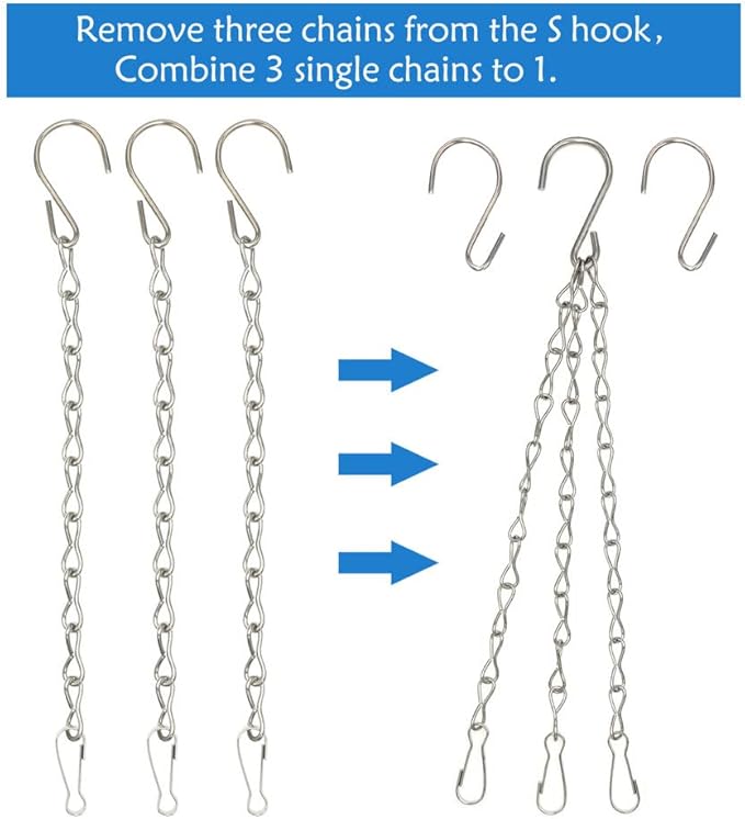YINGFENG 6 Pack 19.7 Inch Silver Hanging Chain - Image 6