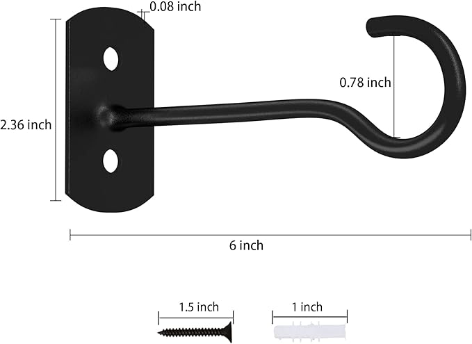 8Pcs Hanging Plant Bracket 6inch Metal Plant Hook Shepherds Hook Decorative - Image 2