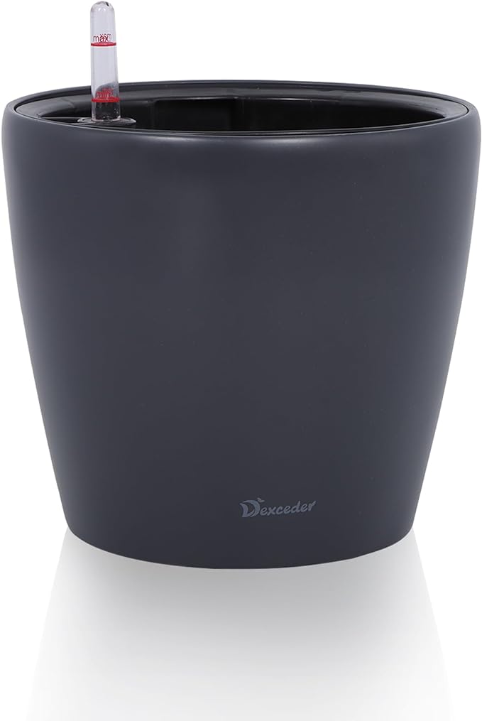 Dexceder 9x8 Inches Self Watering Planter Indoor Outdoor, Inner Pot Design by Dexceder
