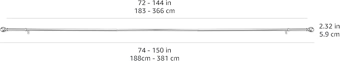 Amazon Basics Adjustable Heavy Duty Curtain Rod - Image 7
