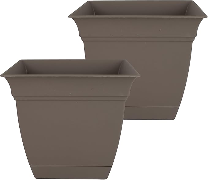 The HC Companies 12 Inch Eclipse Square Planter Pots by TheHCCompanies