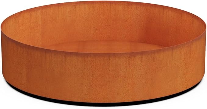 PLANTERCRAFT Corten Steel Metal Planter Box, Round Sizes, Modern Garden Steel by Plantercraft