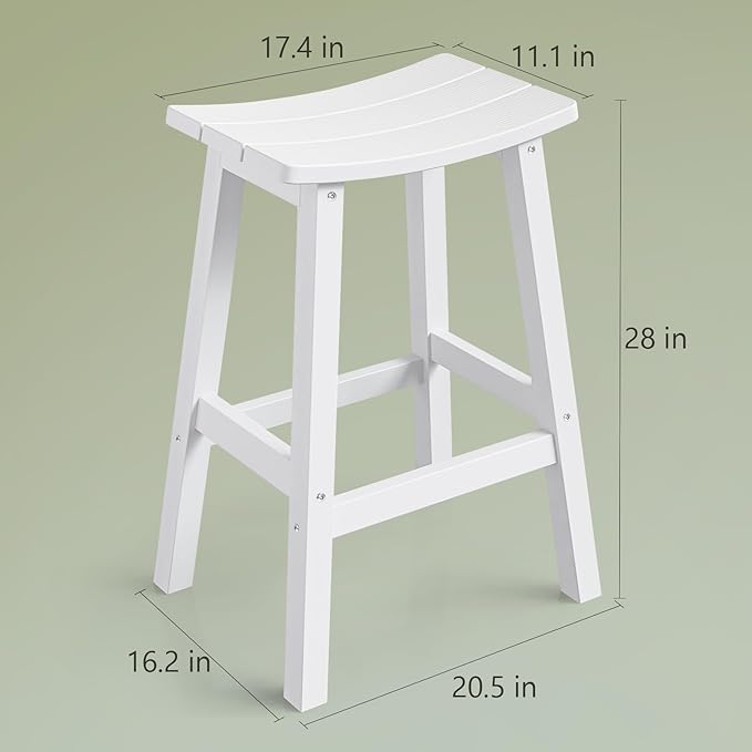 Outdoor Bar Stools Set of 2, Waterproof Barstools, - Image 3