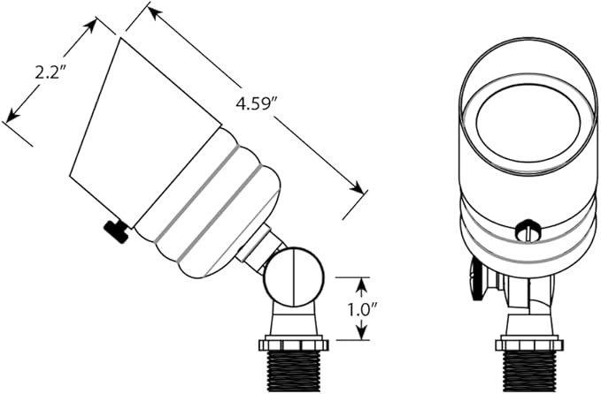 VOLT Fat Boy 12V Brass Outdoor Mini Spotlight - Image 7