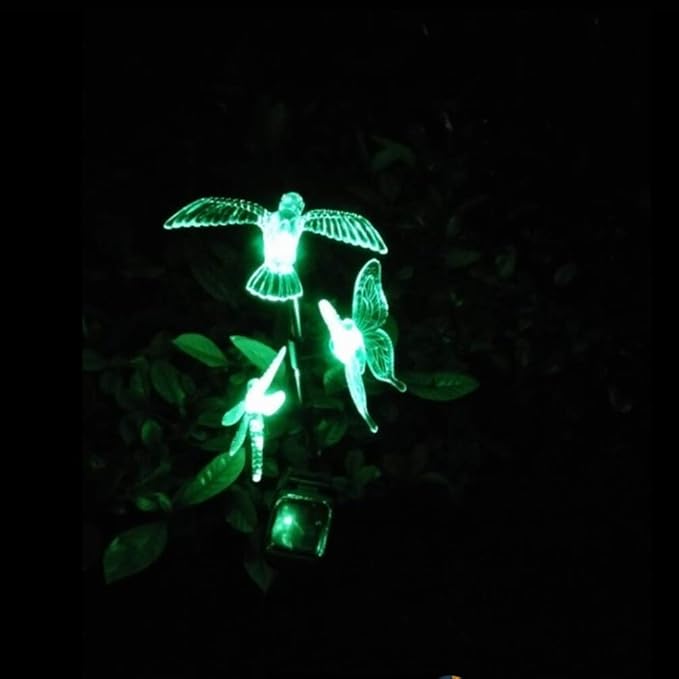Solar Garden Stake Lights Hummingbird Butterfly and Dragonfly Multi-Color - Image 6