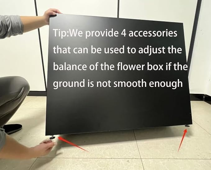 38" L x 13" W x 30" H Metal Tall Rectangular Planter - Image 7