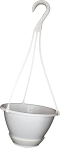 8 inchWhite Plastic Hanging Basket by Unknown