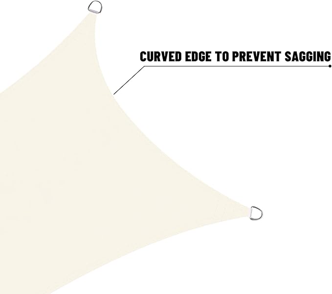 LOVE STORY Triangle 6'x6'x6' Waterproof Sun Shade Sail Canopy UV Block - Image 7