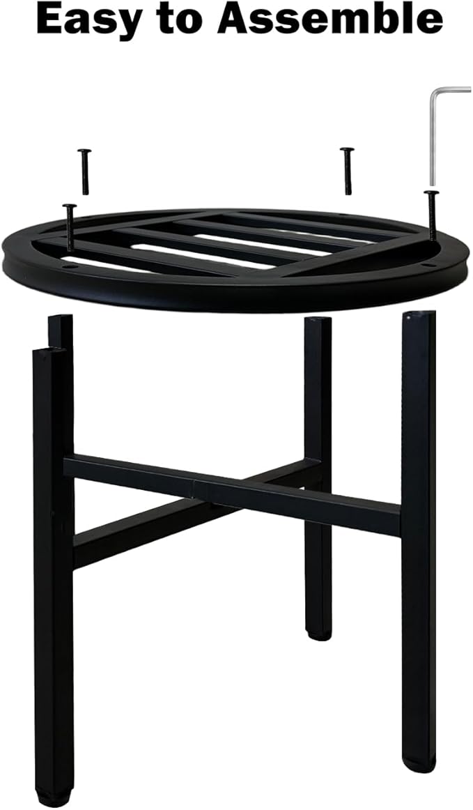 Plant Stand Indoor Outdoor, 13 Inch Tall Metal Plant Stands Riser, Heavy Duty - Image 8