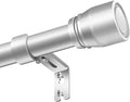 1” Diameter Silver Curtain Rods Itself is 30 to 90 inch, 1 Pack Fit 30-84 inch by Unknown