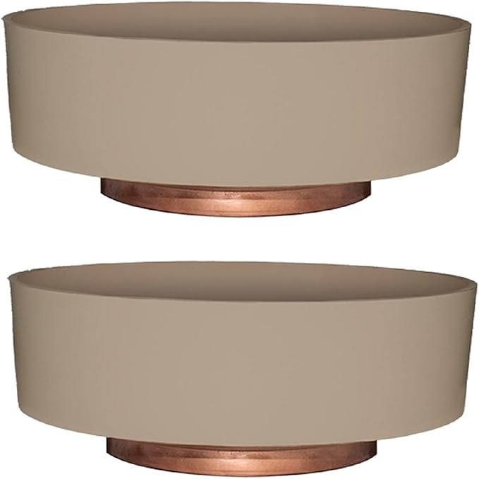 The HC Companies 6 Inch Round Plastic Succulent Capri Bowl Decorative Indoor by TheHCCompanies