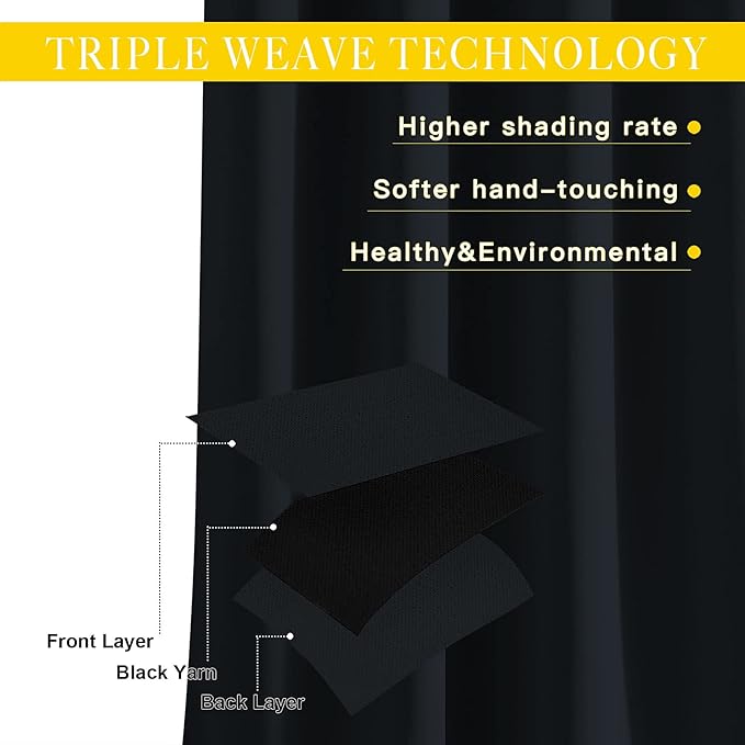 NICETOWN Black Out Sliding Door Curtain 102 inches Long, Grommet Thermal - Image 4