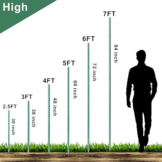 WAENLIR Garden Stakes 60 inch 5ft Sturdy Tomato Stakes, Plant Stakes - Image 4