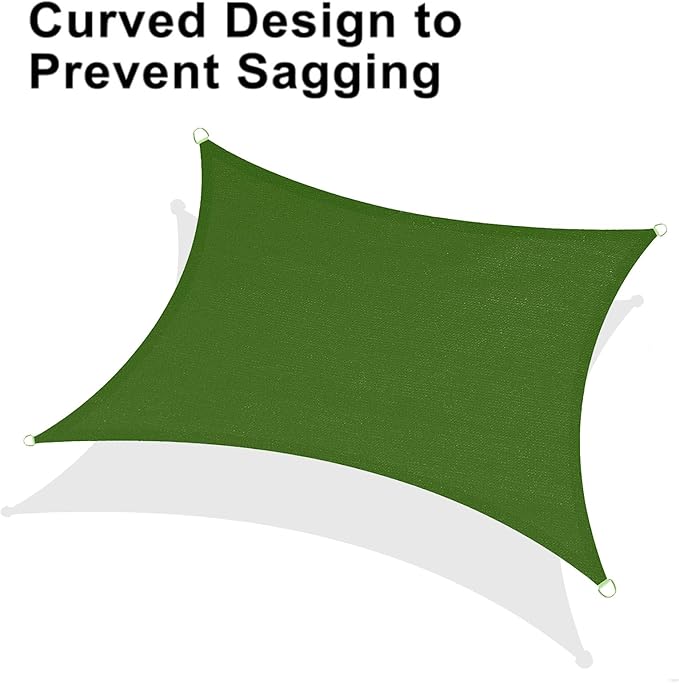 LOVE STORY Custom Size 5'x7' Piquant Green Sun Shade Sail Rectangle UV Block - Image 6