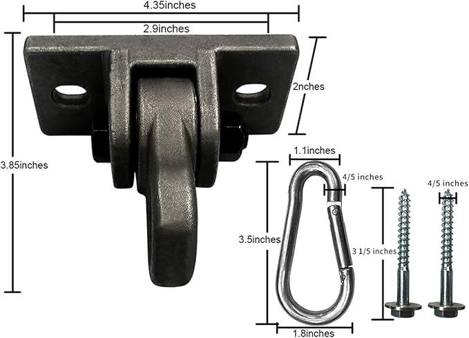 Heavy Duty Metal Color Swing Hangers Screws Bolts Included Over 5000 lb - Image 4