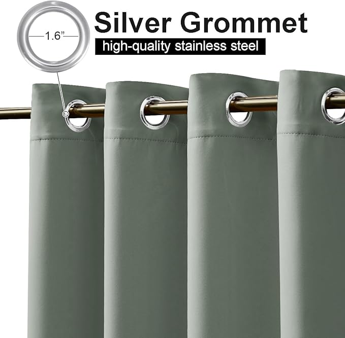 NICETOWN Outdoor Curtains for Patio Waterproof & Windproof 2 Panels, Rustproof - Image 3