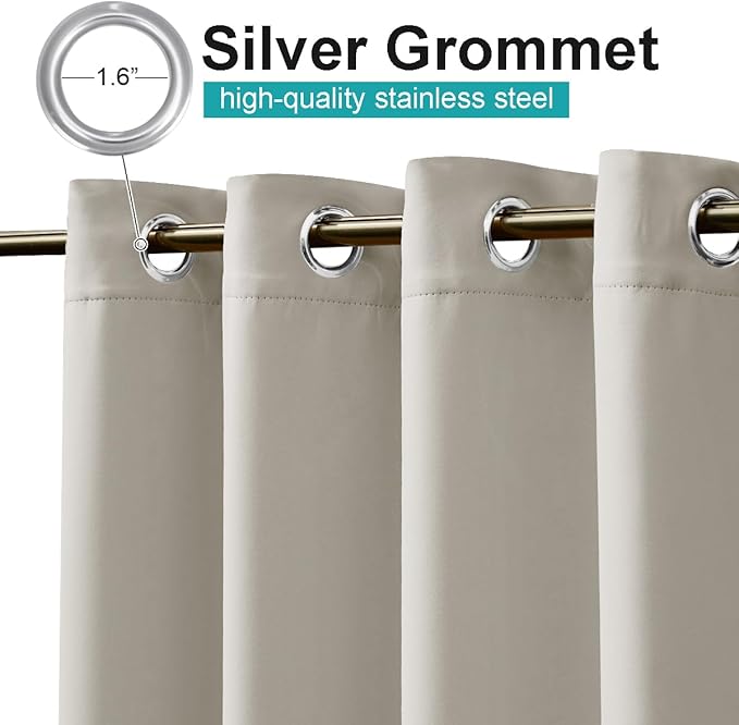 NICETOWN Outdoor Curtainch for Patio Waterproof 100 inch Wide, Thermal - Image 2