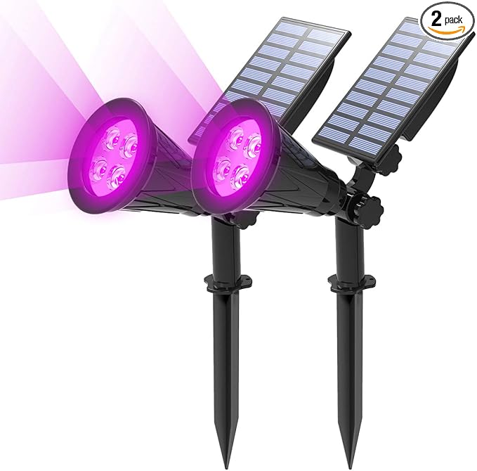 T-SUN LED Solar Spotlights, Waterproof Outdoor Security Landscape Lamps by T-SUN
