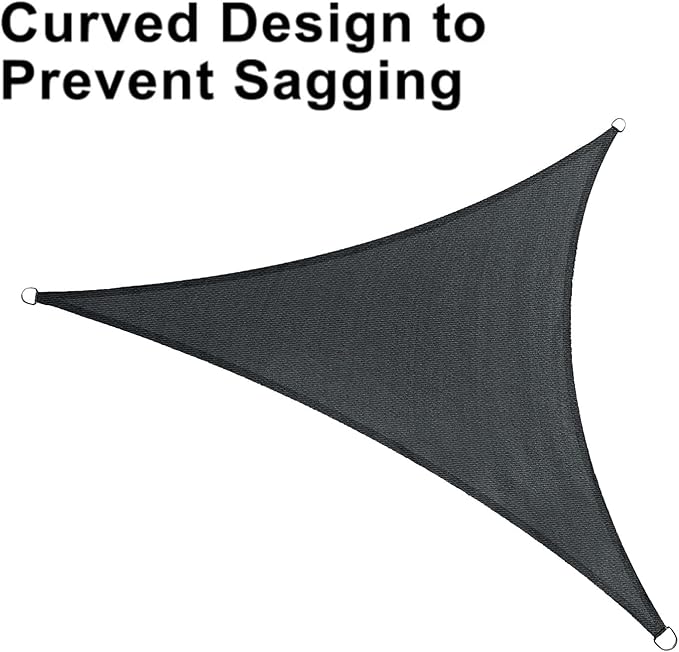 LOVE STORY Custom Size 17'x24'x29.4' Graphite Grey Sun Shade Sail Right - Image 6