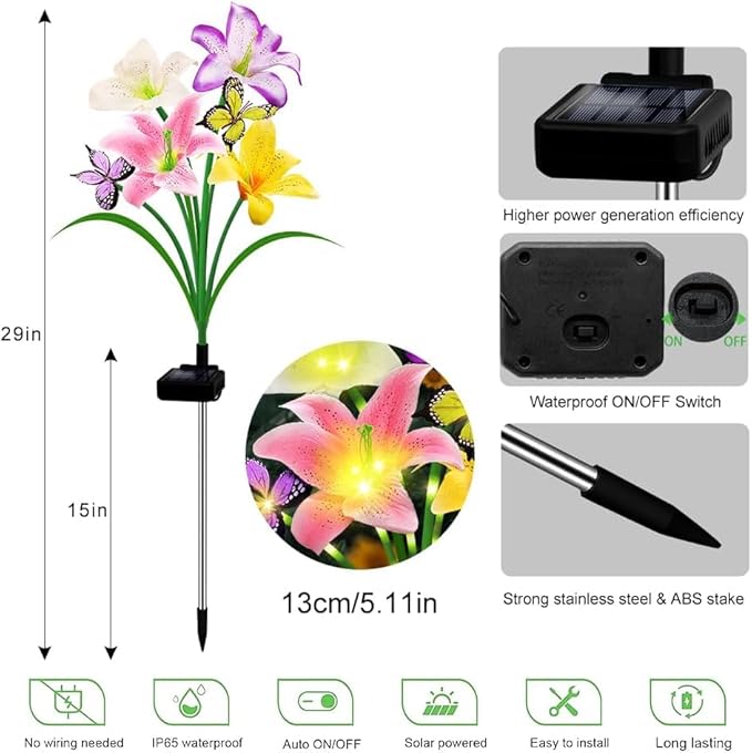 Solar Garden Lights 2 Pack - Image 2