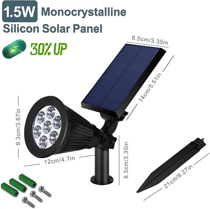 Solar Spotlights, Outdoor Ground Spot Light - Image 7