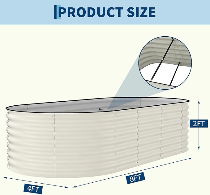 Garvee 2 Pack Galvanized Raised Garden Beds - Image 2