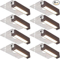 LEONLITE 8-Pack 4 Inch LED Hardscape Lighting, Update Retaining Wall Lights by LEONLITE