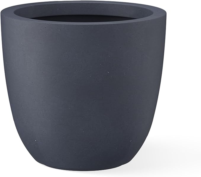 Kante 18 Inch Dia Round Concrete Planter, Indoor Outdoor Large Plant Pot by Kante