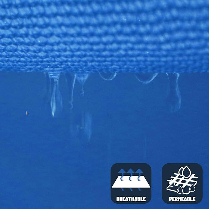 SUNNY GUARD Sun Shade Sail 16'x16'x16' Triangle Blue UV Block Sunshade - Image 5