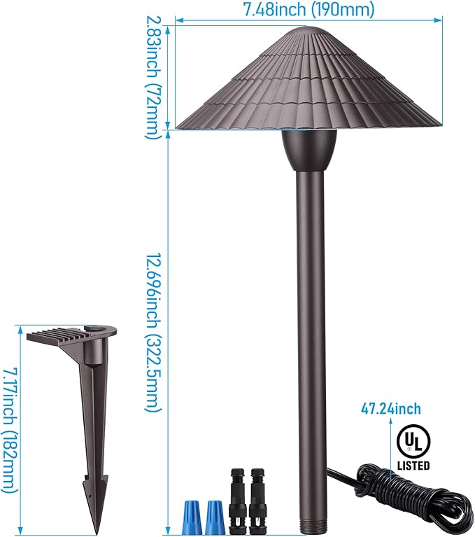 LEONLITE 5CCT Low Voltage Landscape Lights, 12-24V AC/DC, Pathway Lighting Wired - Image 7