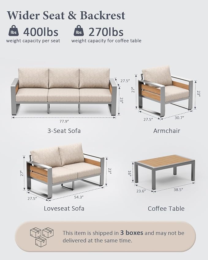 ZANDOR Aluminum Outdoor Patio Furniture - Image 2