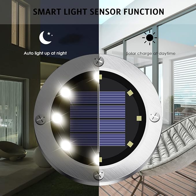 Solar Ground Lights 16 Packs, Garden Solar Outdoor Waterproof Pathway Bright - Image 3