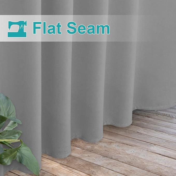 NICETOWN Outdoor Curtain for Patio Waterproof 95 inch Length, Sticky Tab Top - Image 7