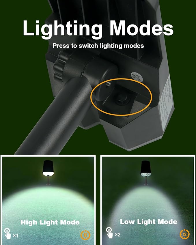 2 Pack Solar Powered Outdoor Spot Lights Outside Waterproof 20 LEDs Landscape - Image 7
