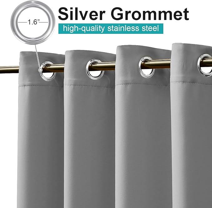NICETOWN Patio Curtain Outdoor Waterproof, Thermal Insulated Rustproof Blackout - Image 2
