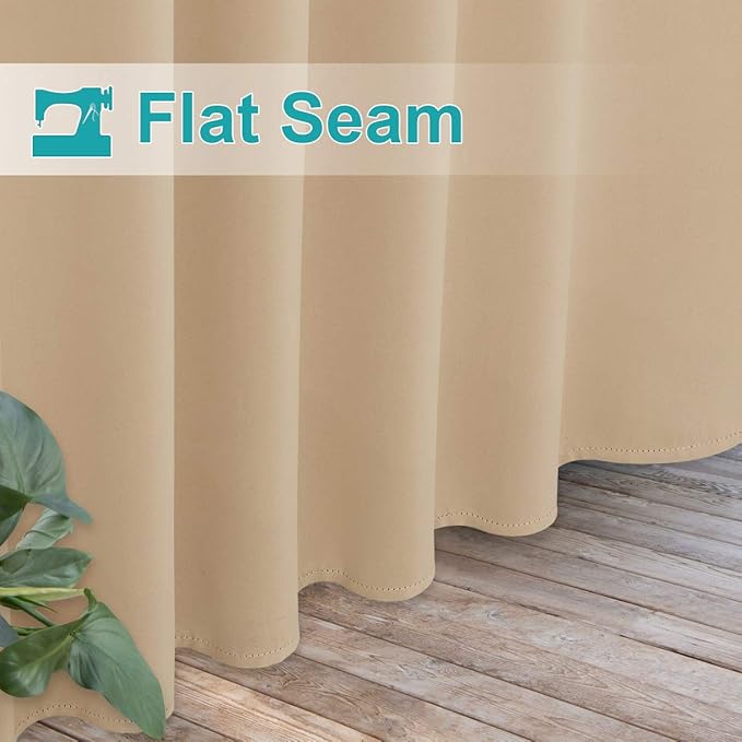 NICETOWN Outdoor Curtain for Patio Waterproof W84 x L84, Detachable Tab Top - Image 7