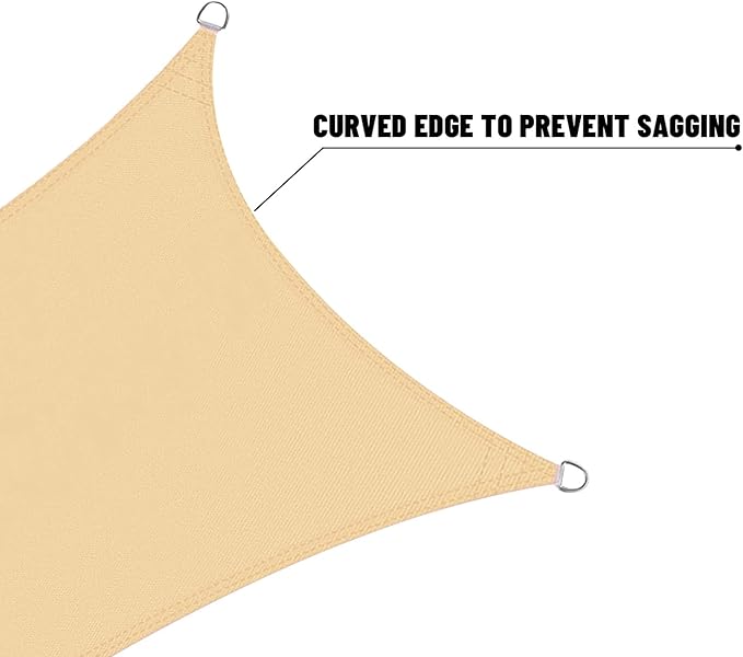 LOVE STORY Rectangle 8'x9' Waterproof Sun Shade Sail Canopy UV Block - Image 7