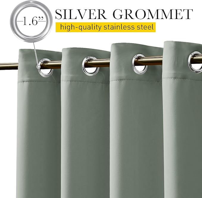 NICETOWN 2 Panels Weighted Outdoor Curtains - Image 6