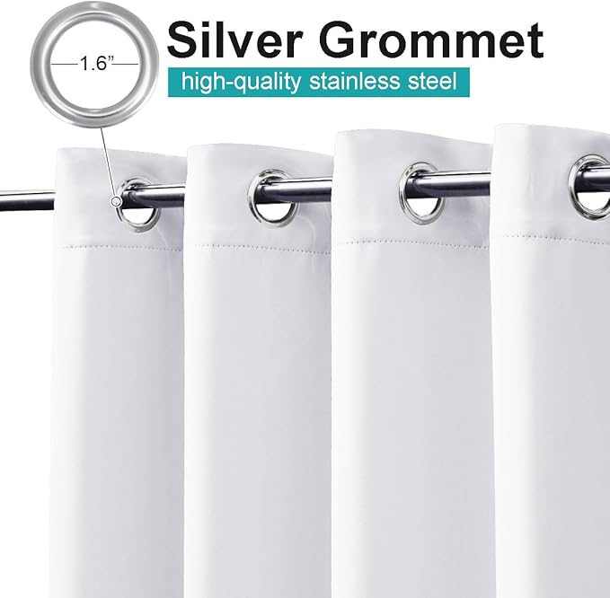 NICETOWN White Outdoor Curtains - Image 2