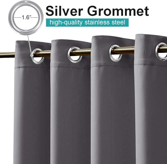 NICETOWN Outdoor Curtains for Patio 95 inch Long, Weatherproof Durable Outdoor - Image 2