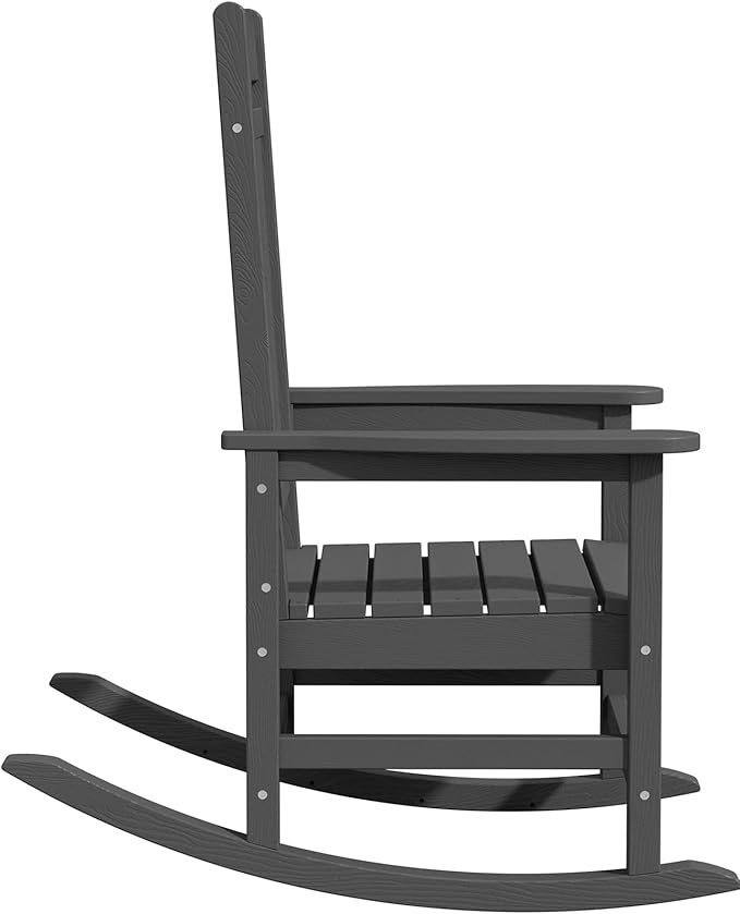 KINGYES Oversized Outdoor Rocking Chair Set of 4, High Density Polyethylene - Image 10