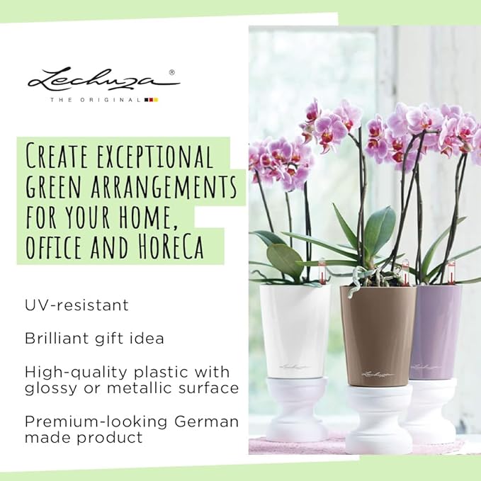Lechuza MINI-DELTINI Scarlet Red High Gloss, Self-Watering Small Indoor Planter - Image 5