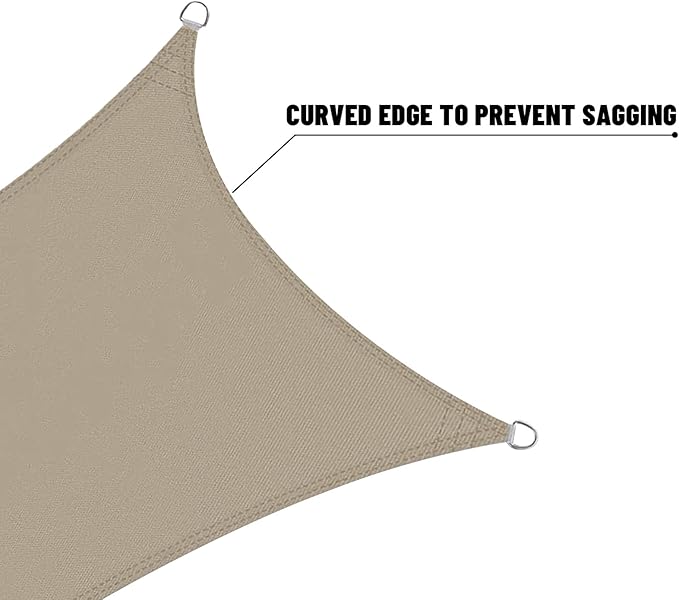 LOVE STORY Rectangle 5'x9' Waterproof Sun Shade Sail Canopy UV Block - Image 7