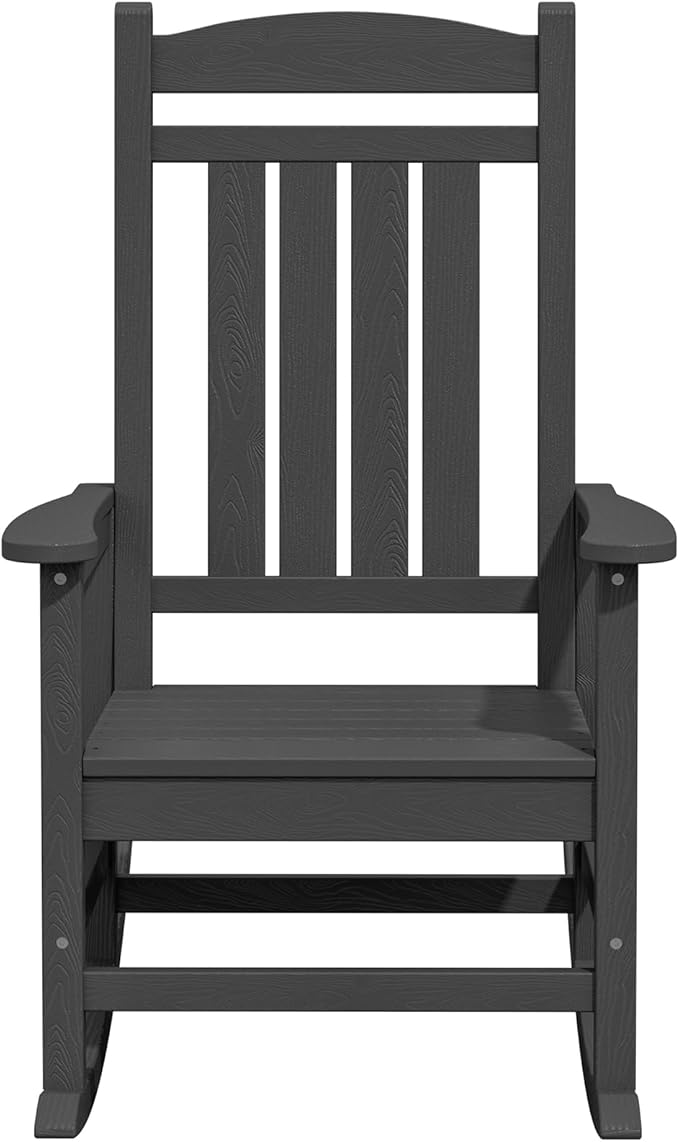 KINGYES Oversized Outdoor Rocking Chair Set of 2, HDPE Patio Rocking Chairs - Image 9