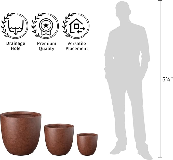 Kante 18", Outdoor Indoor Large Planter Pots - Image 7