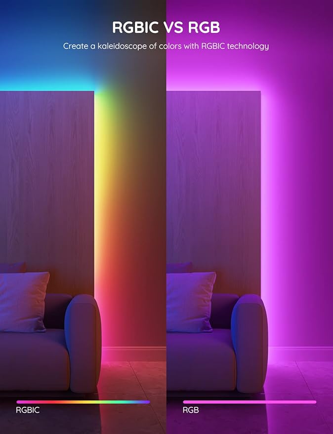 Govee 100ft RGBIC LED Strip Lights, Smart LED Lights - Image 3