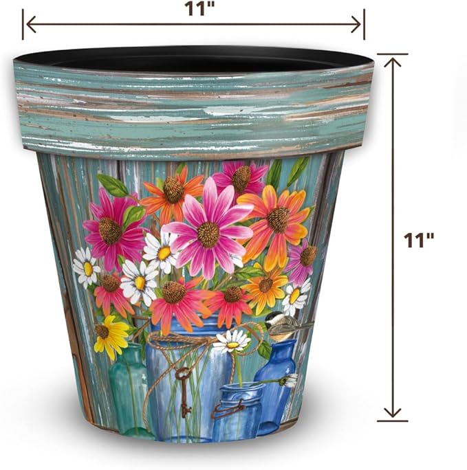 Briarwood Lane Farm Fresh Flowers Medium Planter - Image 5